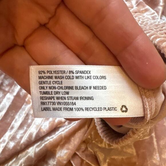 A New Day blush pink velvet romantic pleated midi skirt SIZE M - Picture 4 of 5